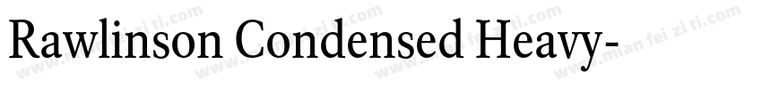 Rawlinson Condensed Heavy字体转换